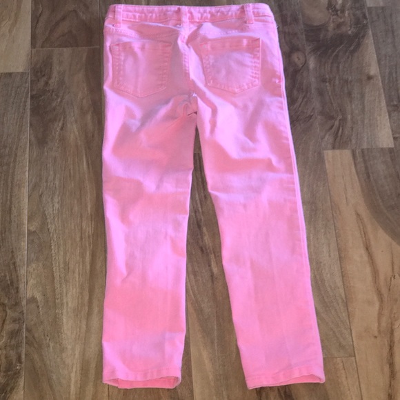 Girls Neon Pink Skinny Jeans - Picture 2 of 4